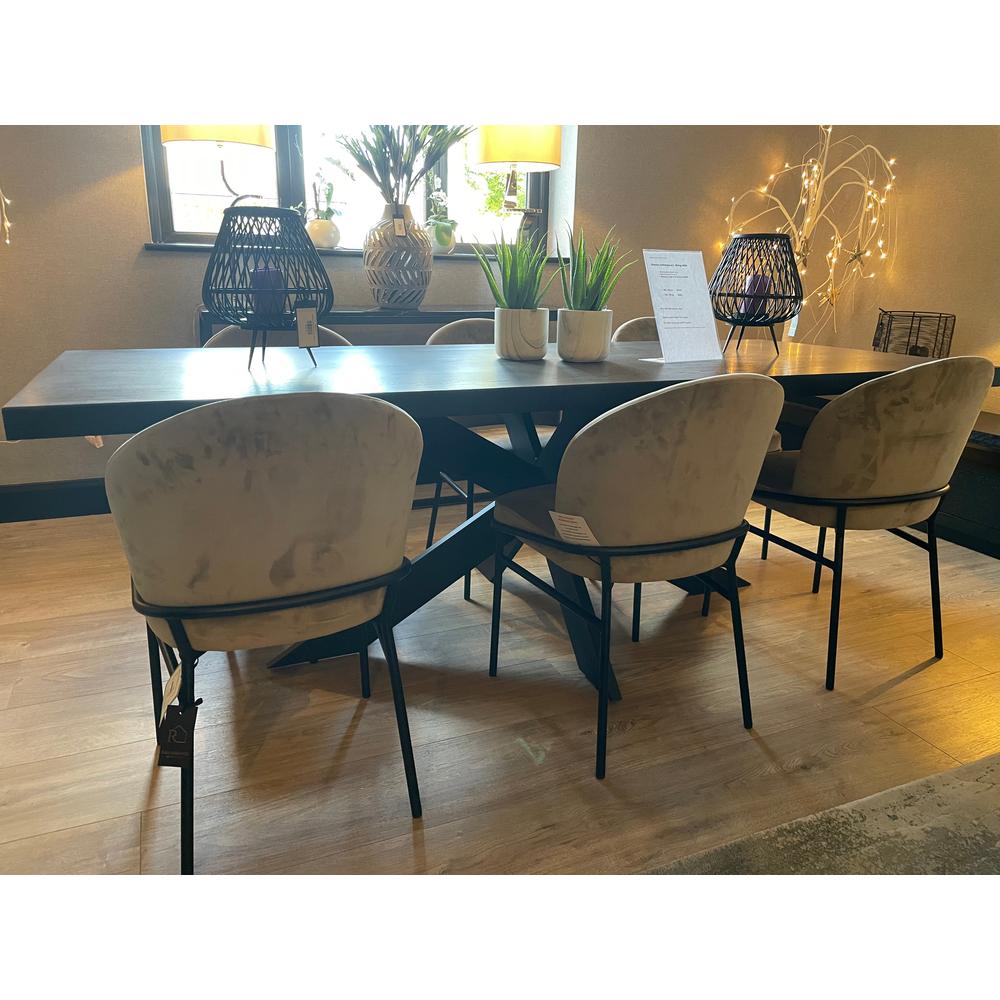 Ontario black Dining Table rectangle in 200 cm-Renaissance Design Studio