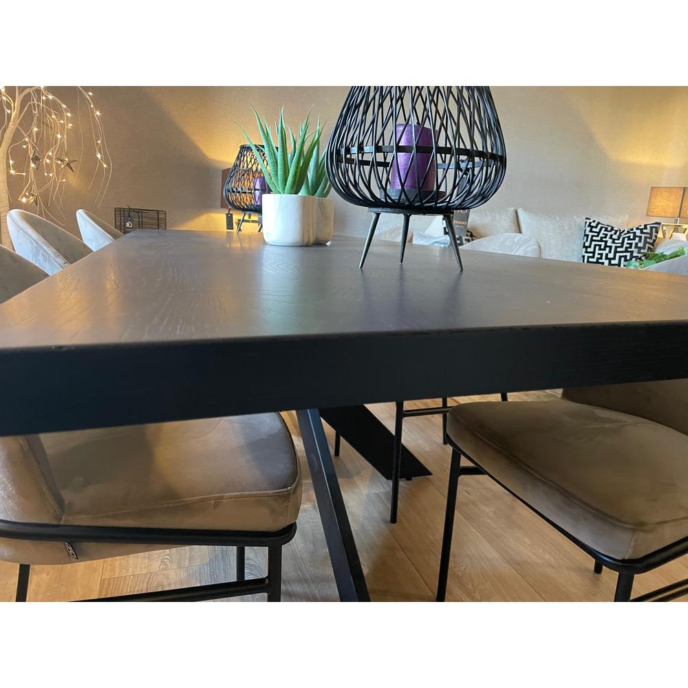 Ontario black Dining Table rectangle in 200 cm-Renaissance Design Studio
