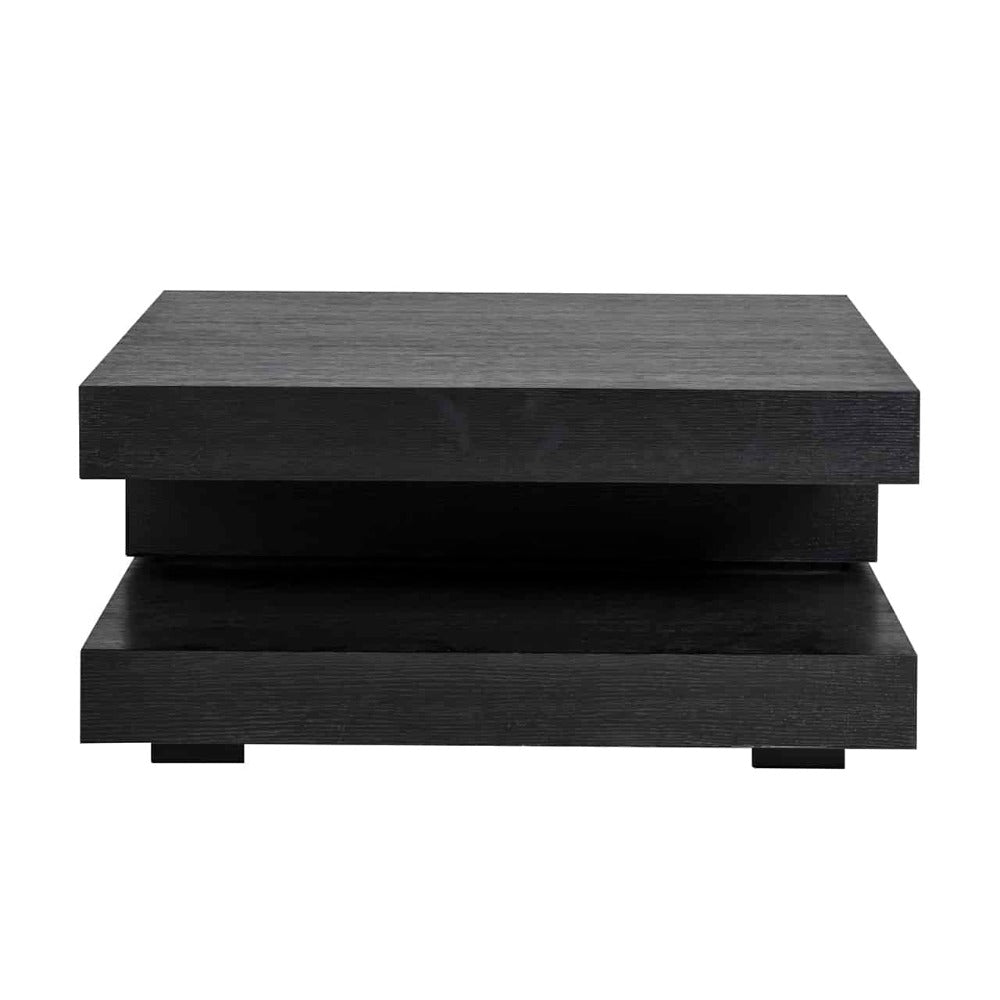 Ontario Coffee Table Block C shape in Black or Brown.-Renaissance Design Studio