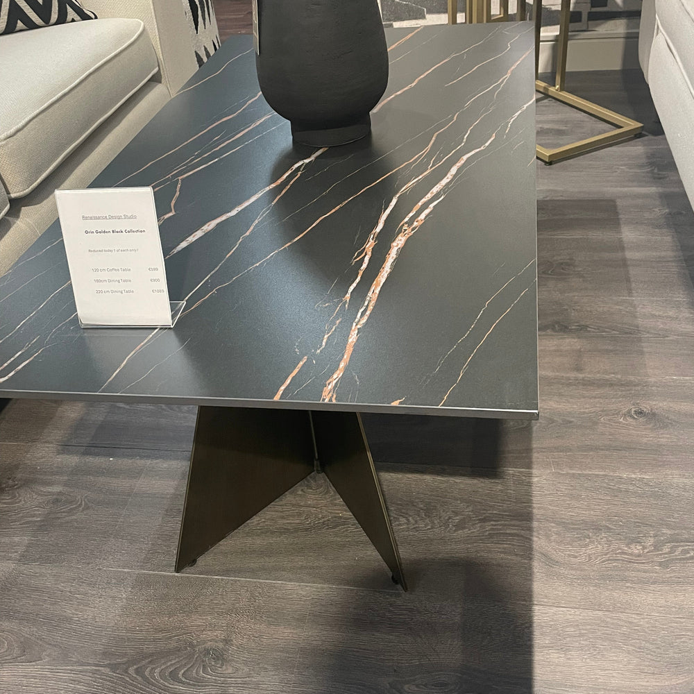 Orin Black 180 cm Dining Table reduced