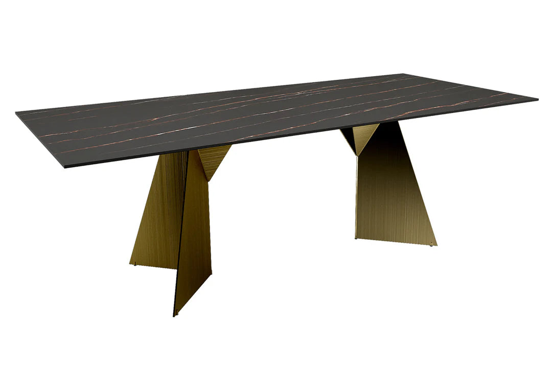 Orin Black Stone XL Dining Table 1800 Golden Black reduced-Renaissance Design Studio