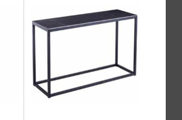 Oxford marbled stone  console table in black