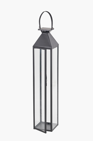 Pacific Black Stainless Steel tall Lantern - Large-Renaissance Design Studio