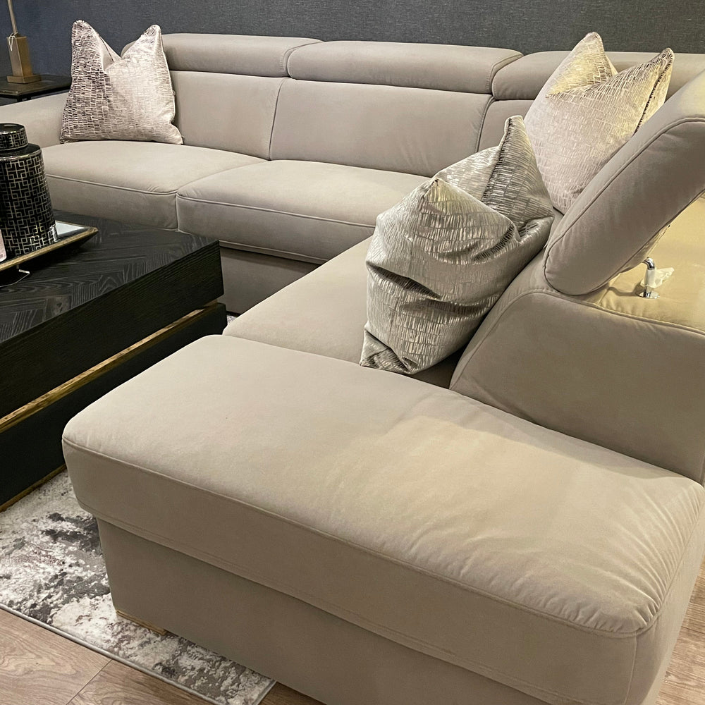 Palermo Sienna  modular Cinema sofa with chaise and adjustable headrests  custom made for you