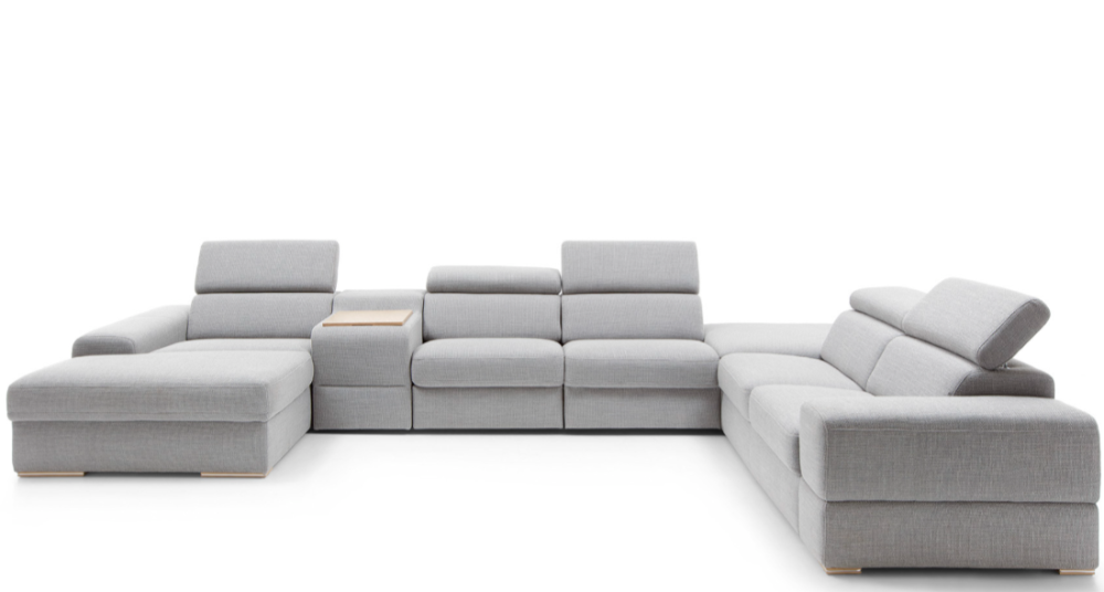 Palermo XL Cinema Sofa group with 2 electric recliners