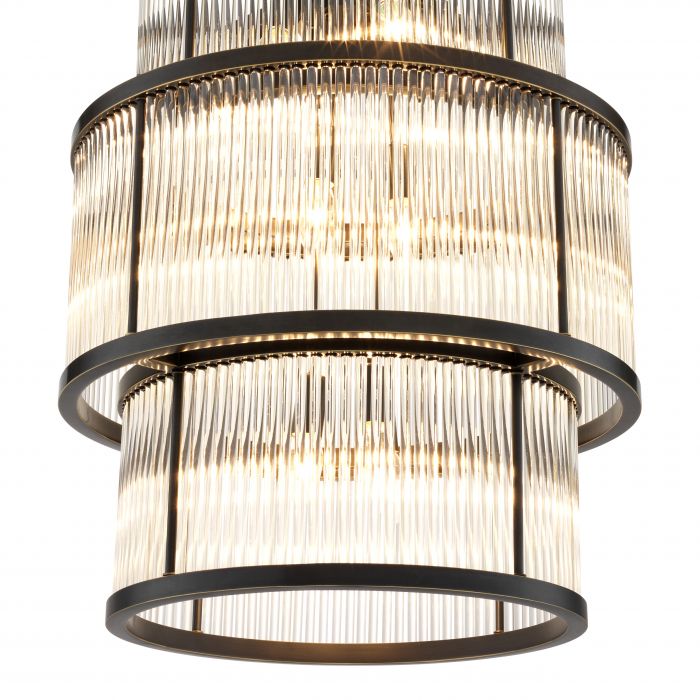 Palmera chandelier in Bronze highlight finish by Eichholtz-Renaissance Design Studio