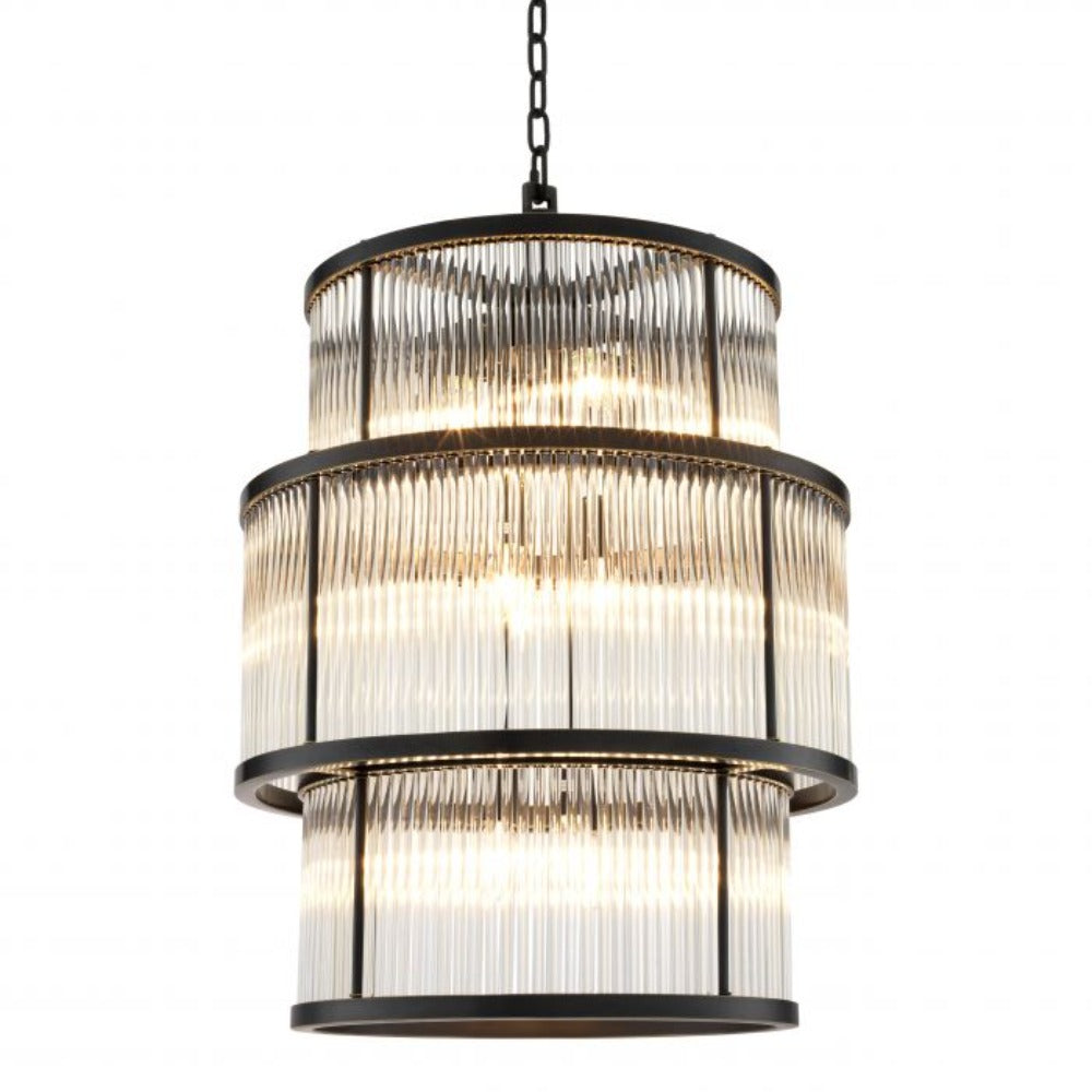 Palmera chandelier in Bronze highlight finish by Eichholtz-Renaissance Design Studio