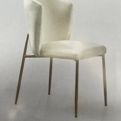 Paris cream dining chair with gold legs