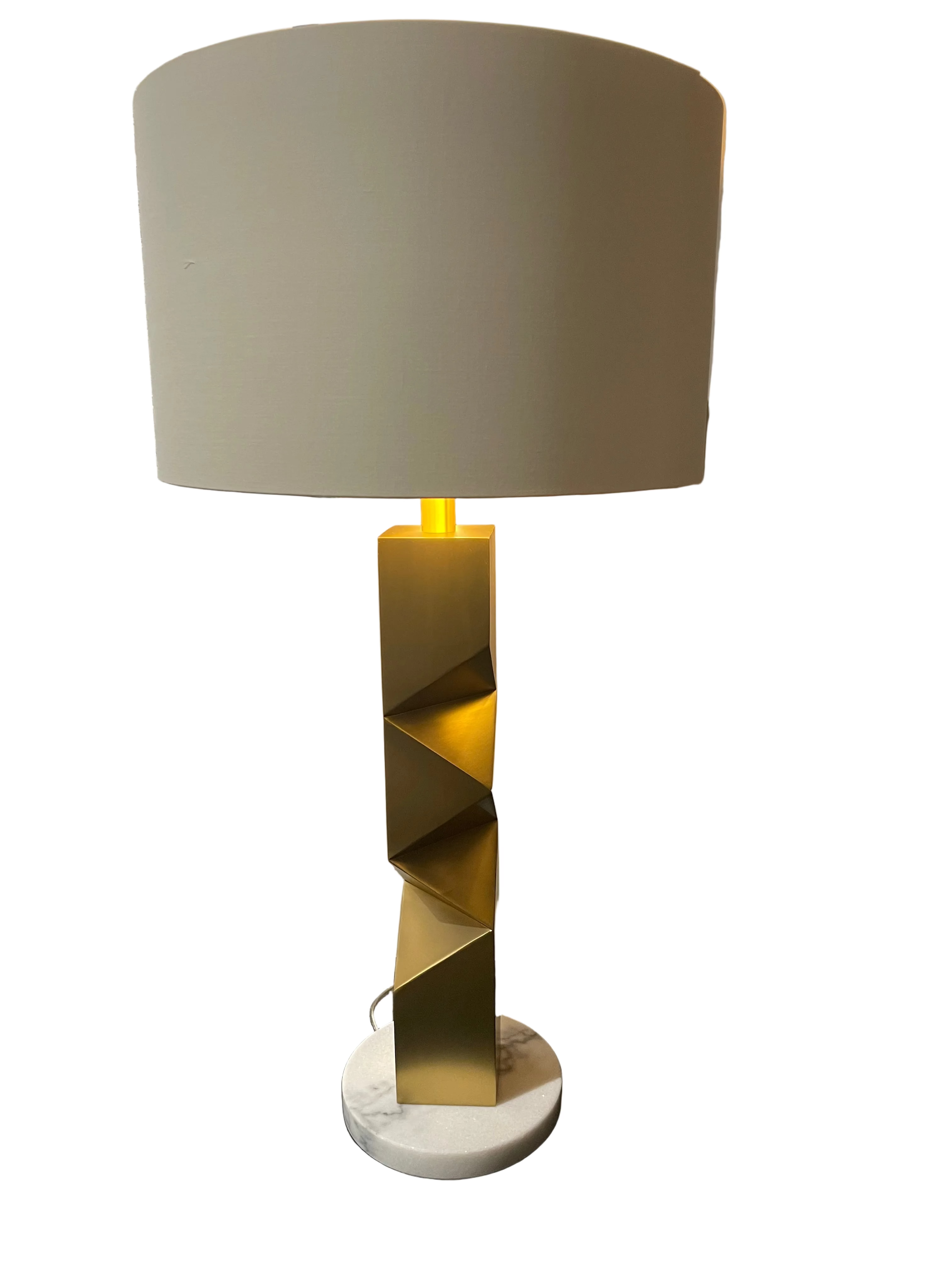 Parker gold Table lamp with shade.-table lamp-Renaissance Design Studio