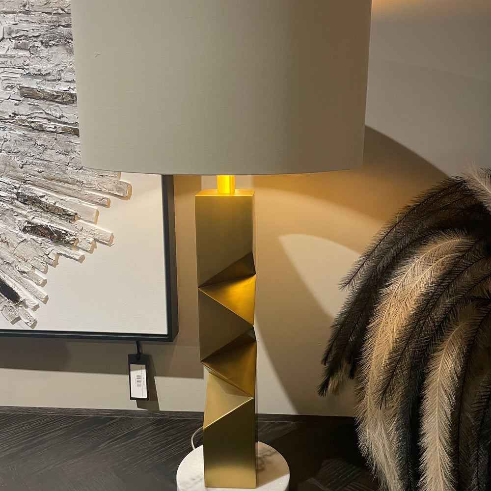 Parker gold  Table lamp with shade.