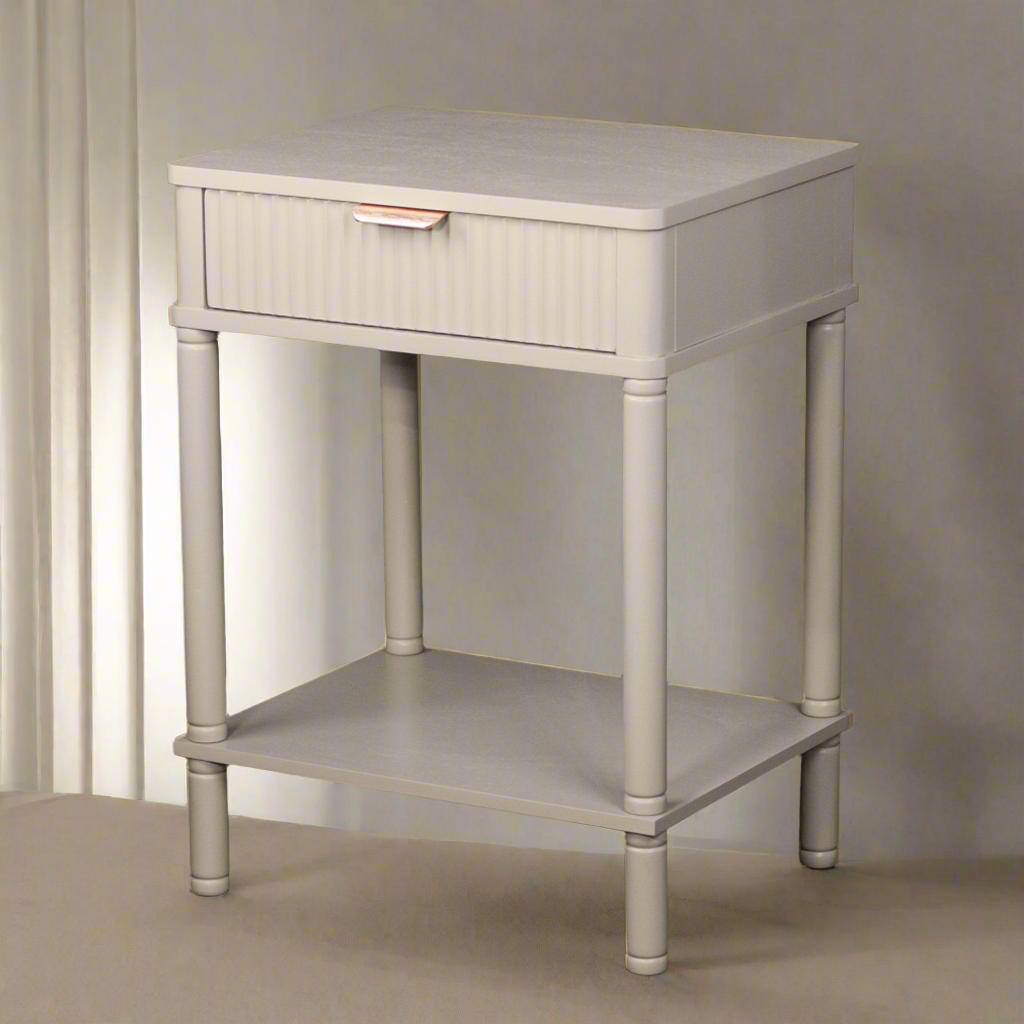 Parkinson bedside table 35 cm wide nightstand w 1 drawer-Renaissance Design Studio