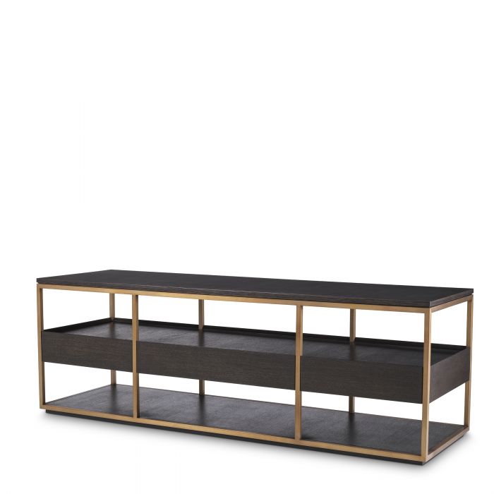 Parson Contemporary TV unit by Eichholtz.-tv unit charcoal-Renaissance Design Studio