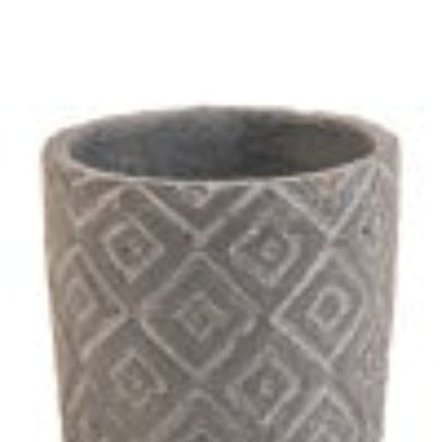 Patterned Concrete Round Pot