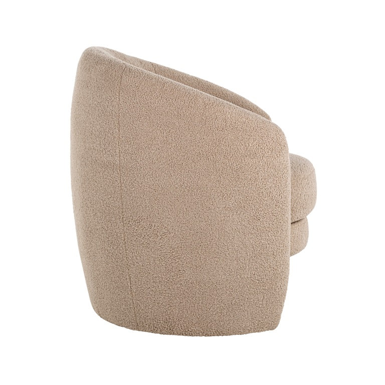 Penna furry chair in sand colour by Richmond .