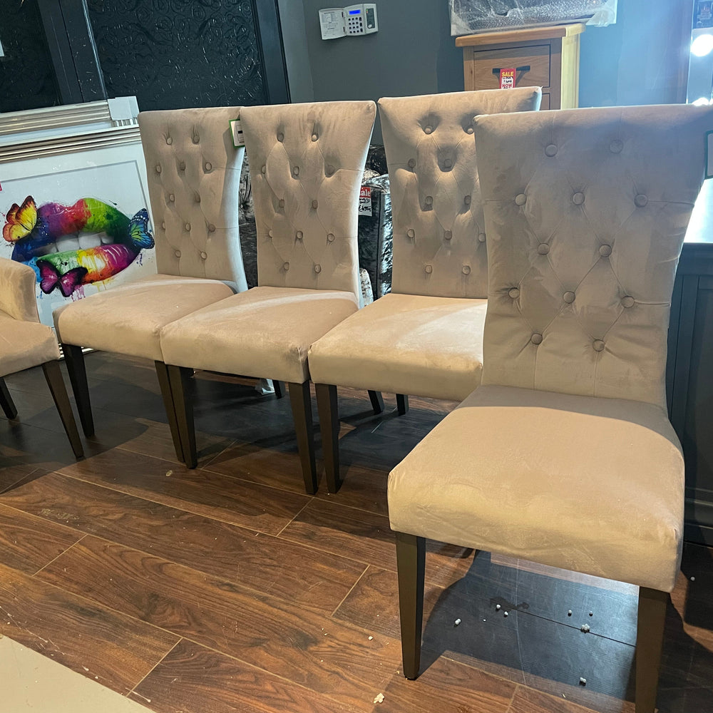 Pennridge dining chair velvet taupe CLEARANCE sold in set of 6