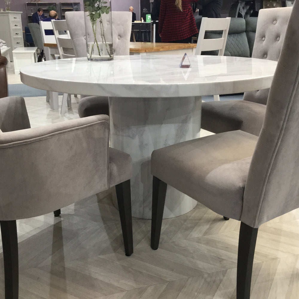 Pennridge dining chair velvet taupe CLEARANCE sold in set of 6