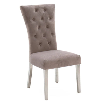 Pennridge set of 4 dining chair  with polished legs taupe CLEARANCE