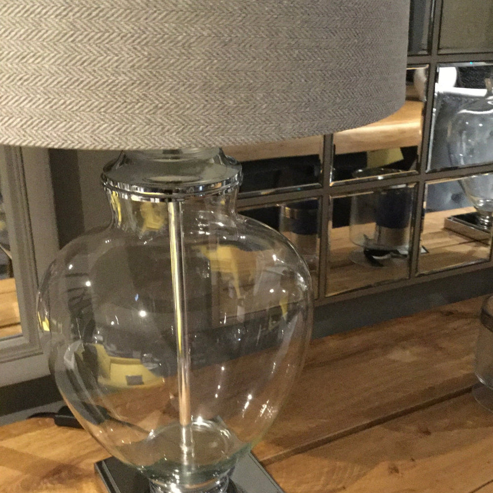 Perugia glass table lamp complete w shade REDUCED TO CLEAR