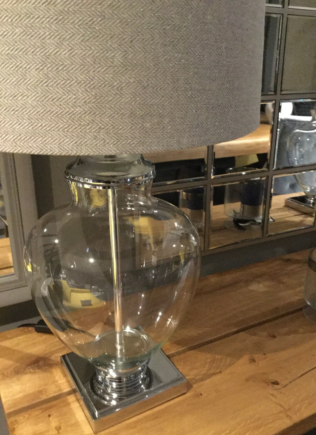 Perugia glass table lamp complete w shade REDUCED TO CLEAR-Lighting-Renaissance Design Studio