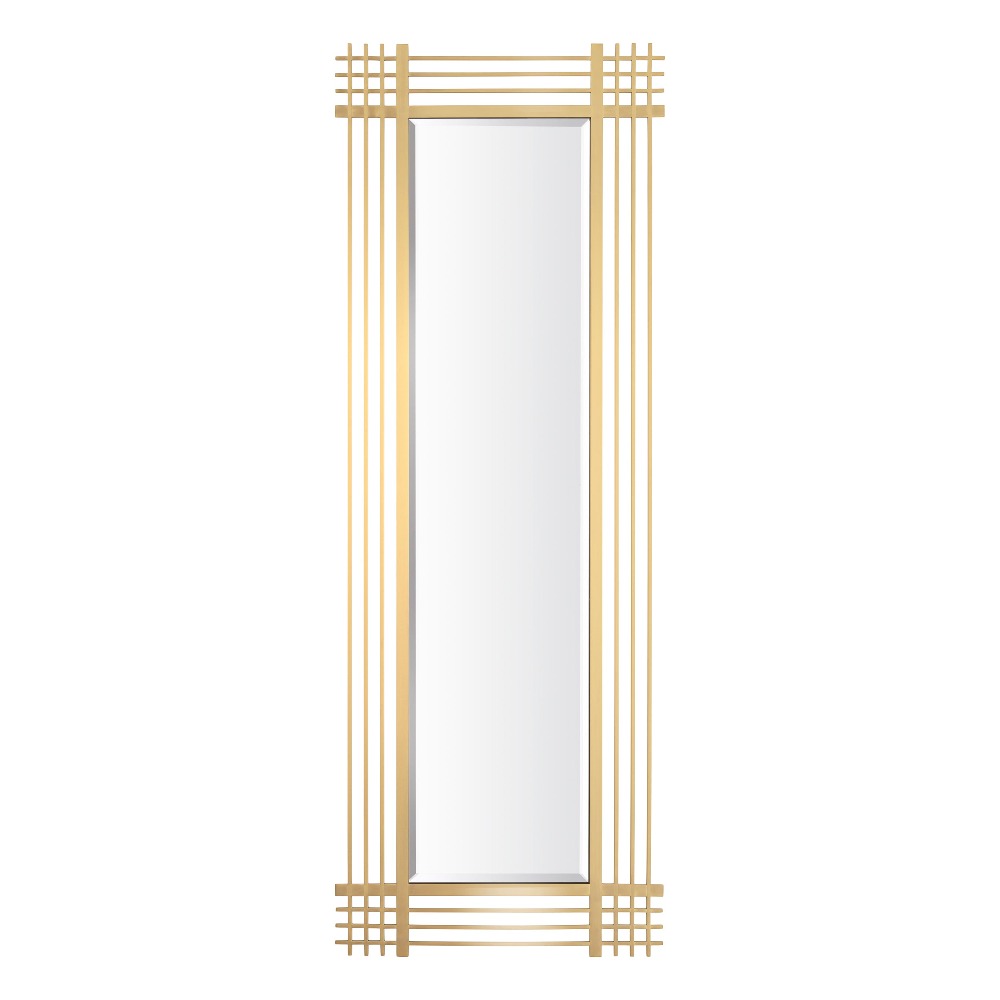 Pierce brushed brass designer mirror by Eichholtz-wall mirror large-Renaissance Design Studio