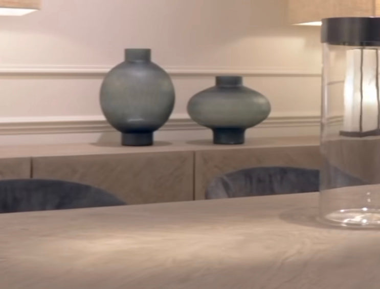 Pinus dark green glass vase-Renaissance Design Studio