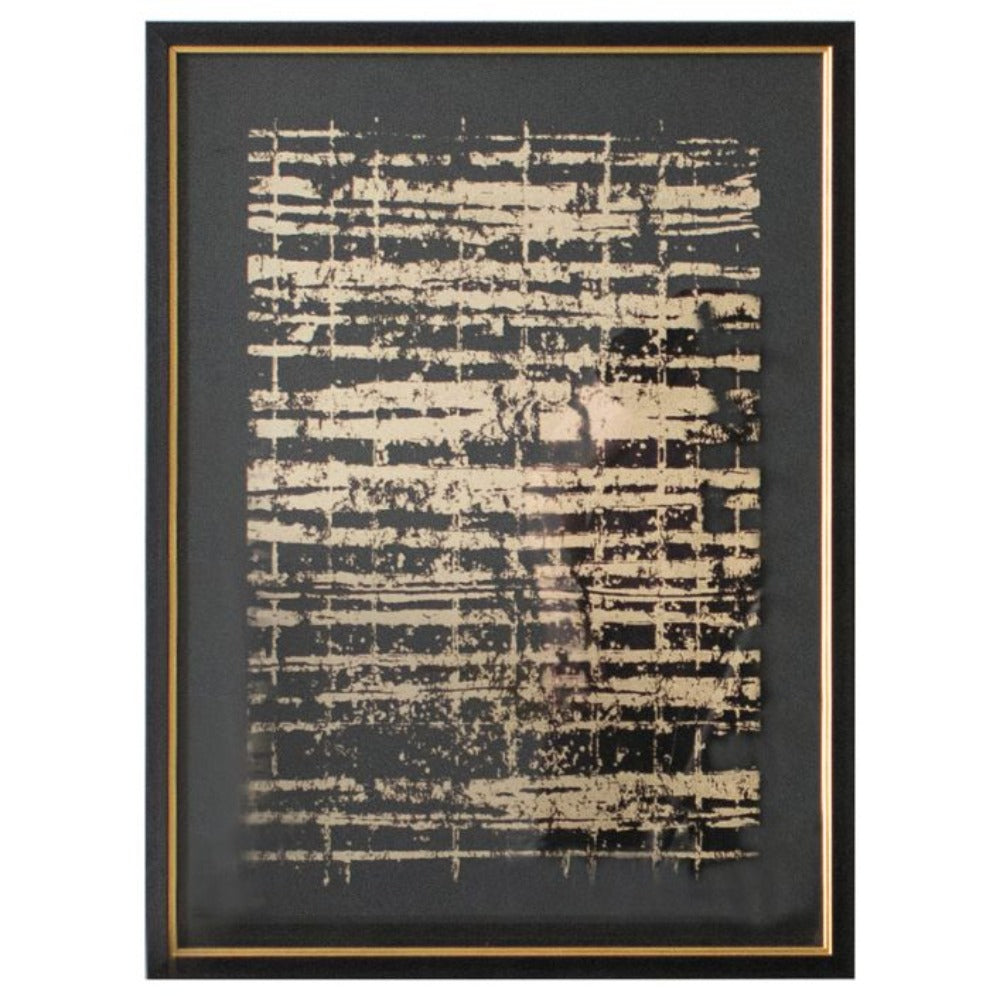 Pizzaro framed art Black Gold I