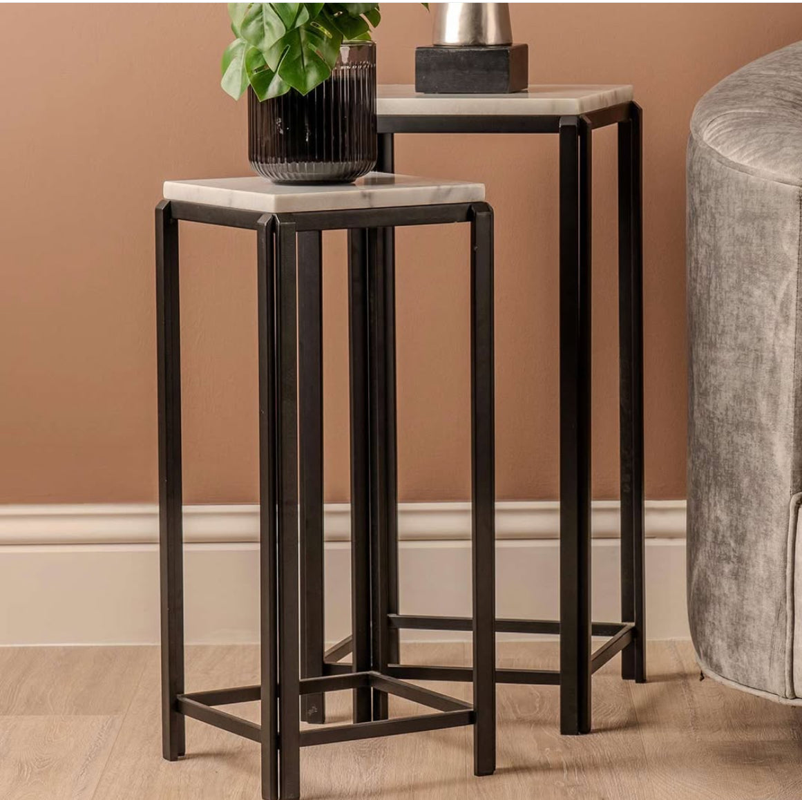 Plant Stand Side Set Of Tables-Renaissance Design Studio
