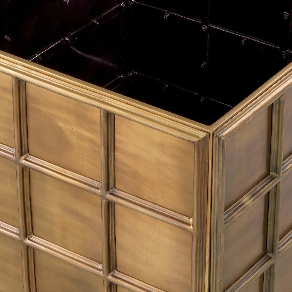 Planter Grid Medium gold by Eichholtz-Renaissance Design Studio