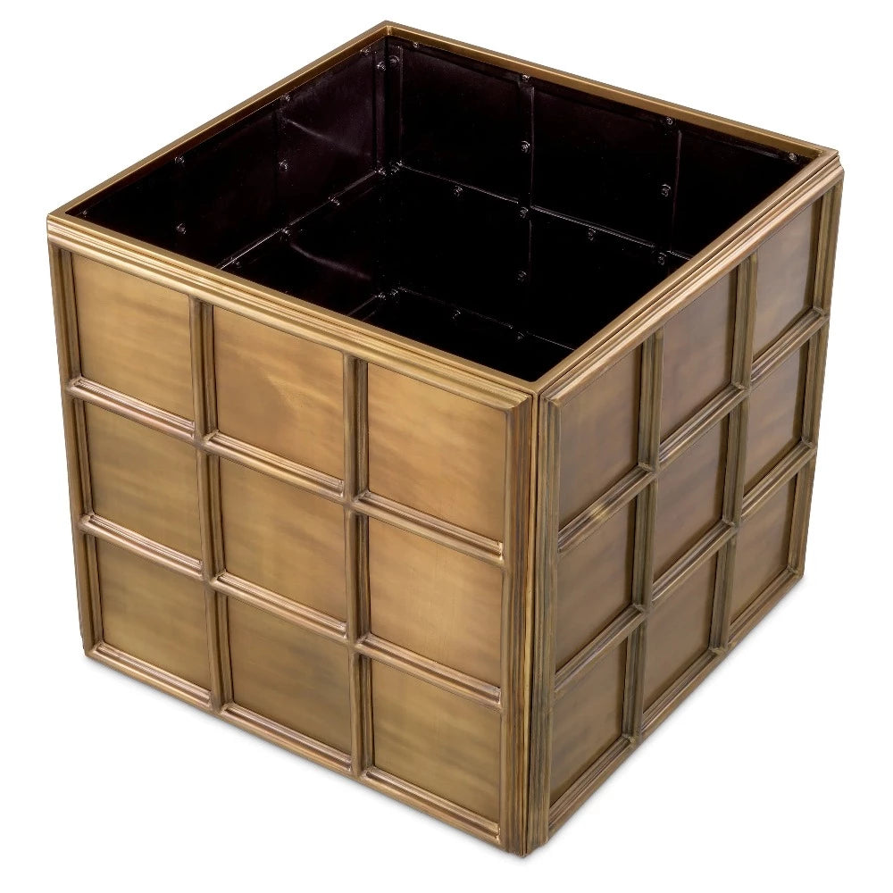 Planter Grid Medium gold by Eichholtz-Renaissance Design Studio