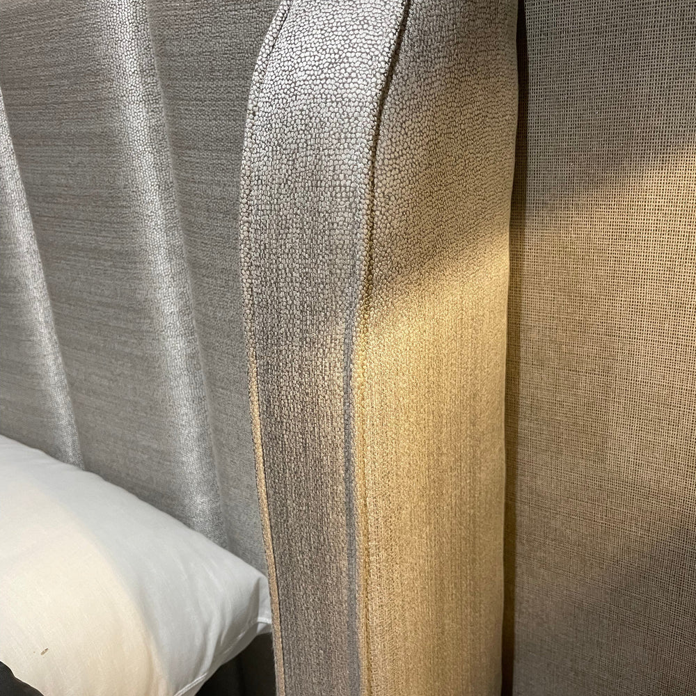 Prada bespoke bed in super king in Designer Endless Shell fabric 20% OFF