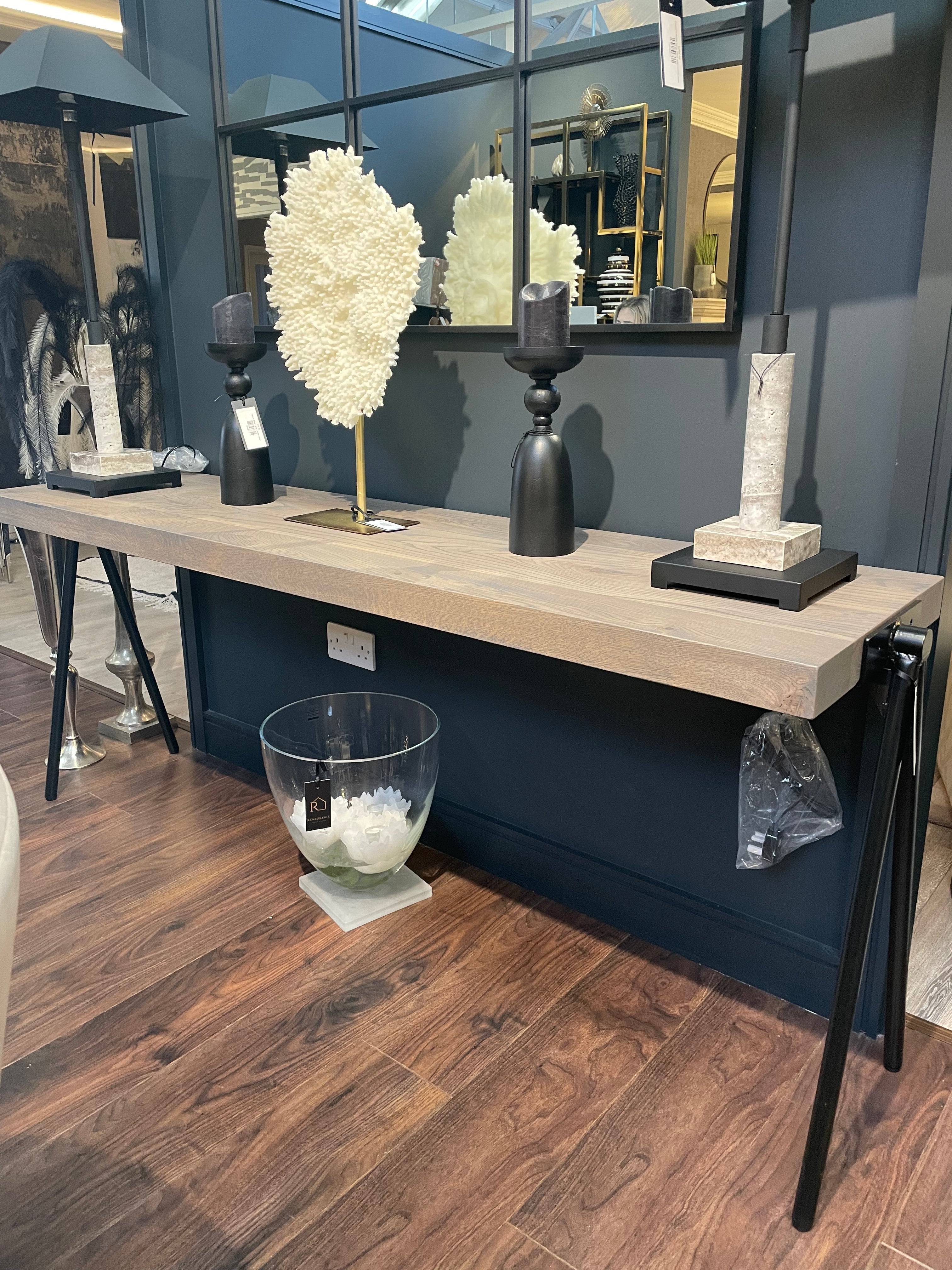 Provence Fly solid wood contemporary console table in colour of choice-Renaissance Design Studio