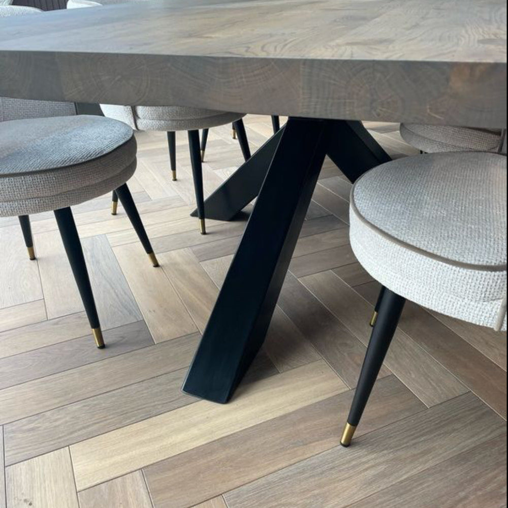 Provence XL solid oak dining table ex display live edge 240 x 110 cm sold as seen