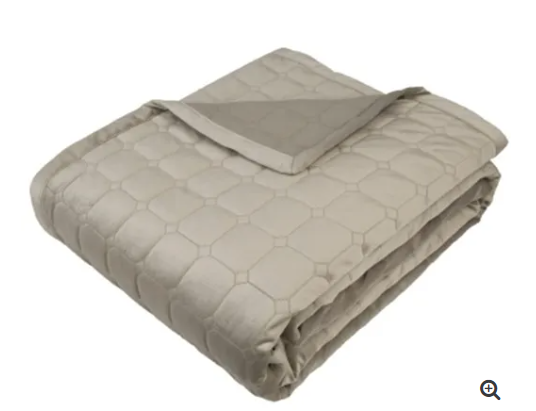 Quilt  Eva 240 x 260 cm Taupe  square Large quilted reduced