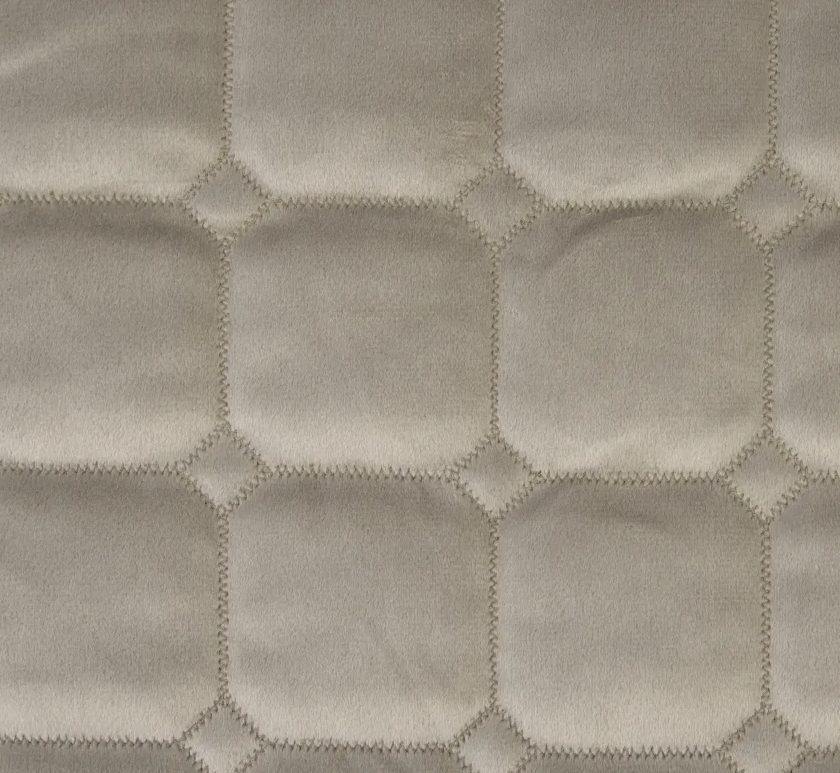 Quilt  Eva 240 x 260 cm Taupe  square Large quilted reduced