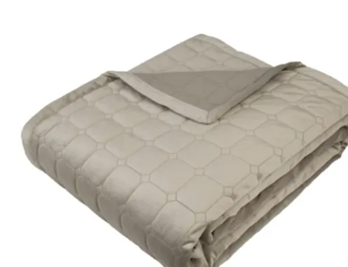 Quilt Eva 240 x 260 cm Taupe square Large quilted reduced-quilt-Renaissance Design Studio