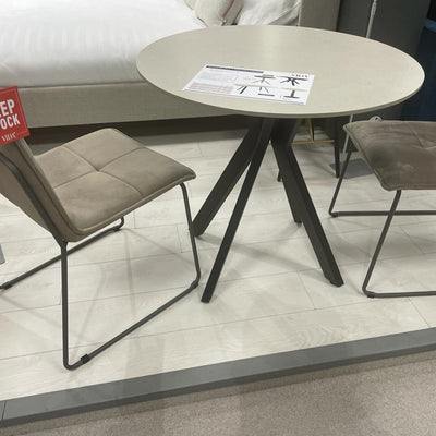 Quinn round white bistro table