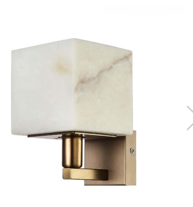 Radley Wall Light With Alabaster On Muted Bronze-Renaissance Design Studio