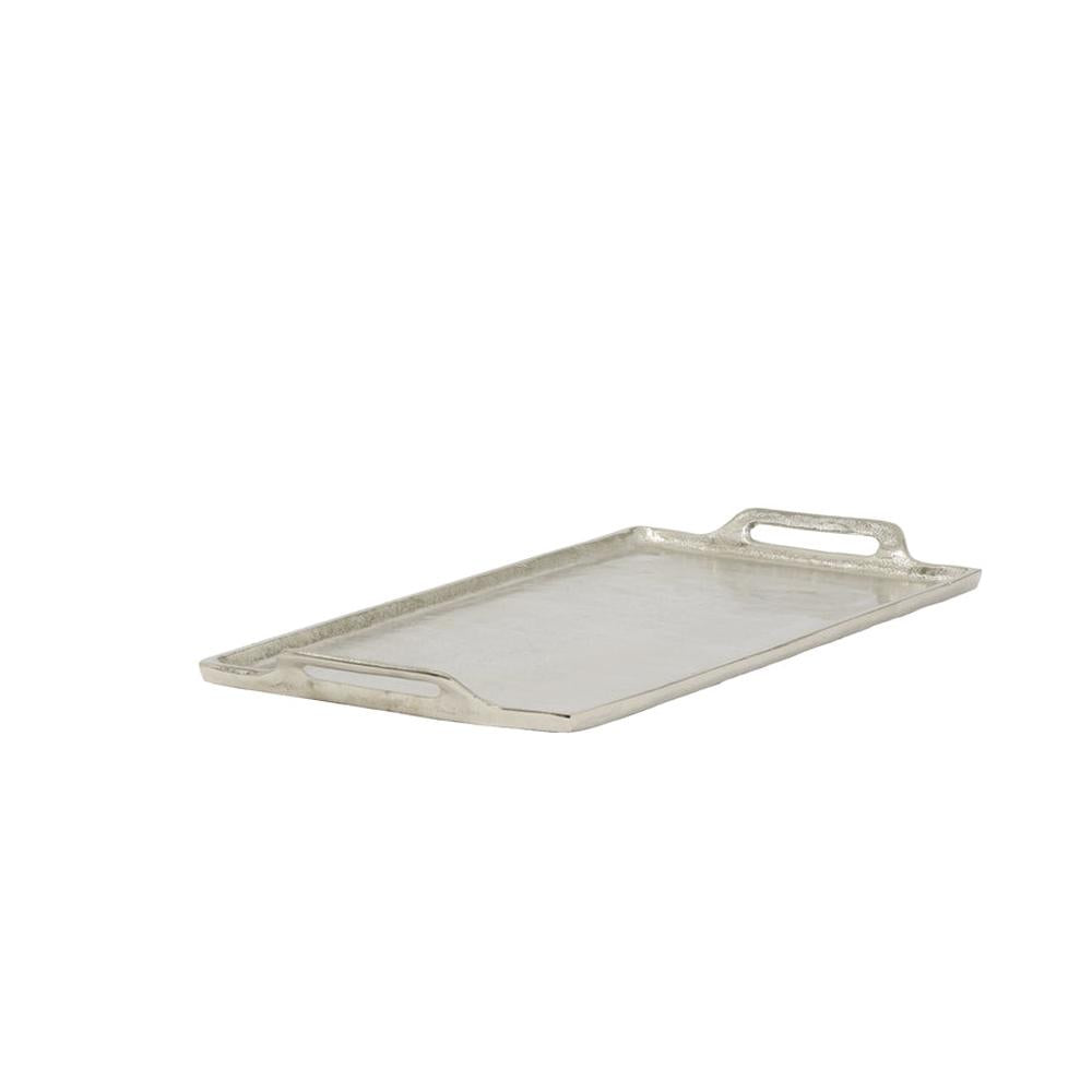 Raw Nickel Tray with Handle-Renaissance Design Studio