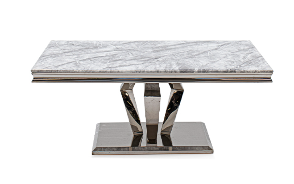 Reduced Arturo Grey Marble Dining Table REDUCED TO CLEAR-Renaissance Design Studio