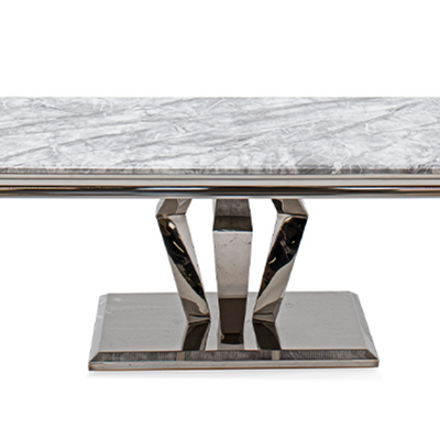Reduced Arturo Grey Marble Dining Table REDUCED TO CLEAR