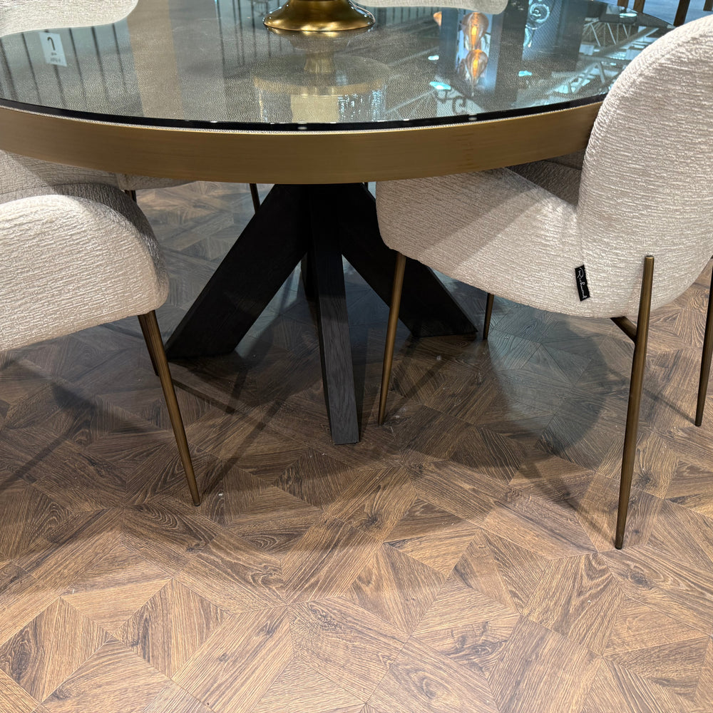 Renaissance Beaumont  140 cm dining table with  additional glass top fabulous !