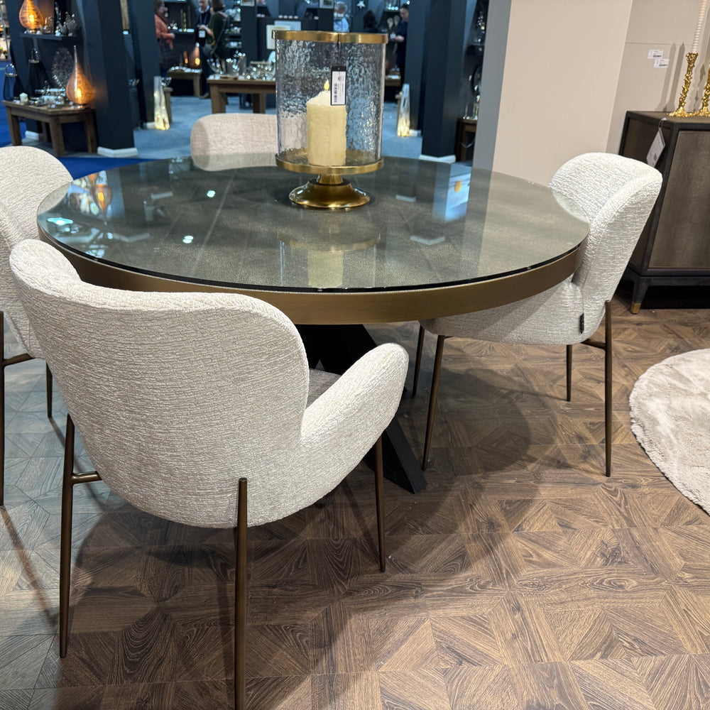 Renaissance Beaumont  140 cm dining table with  additional glass top fabulous !