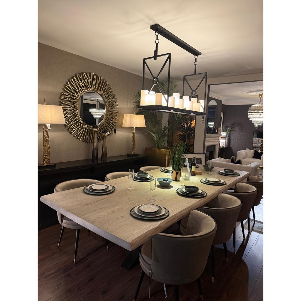 Renaissance Provence extra wide Bespoke 6cm of solid oak with live edge Dining Table ex display 300 x 120 cm-Renaissance Design Studio