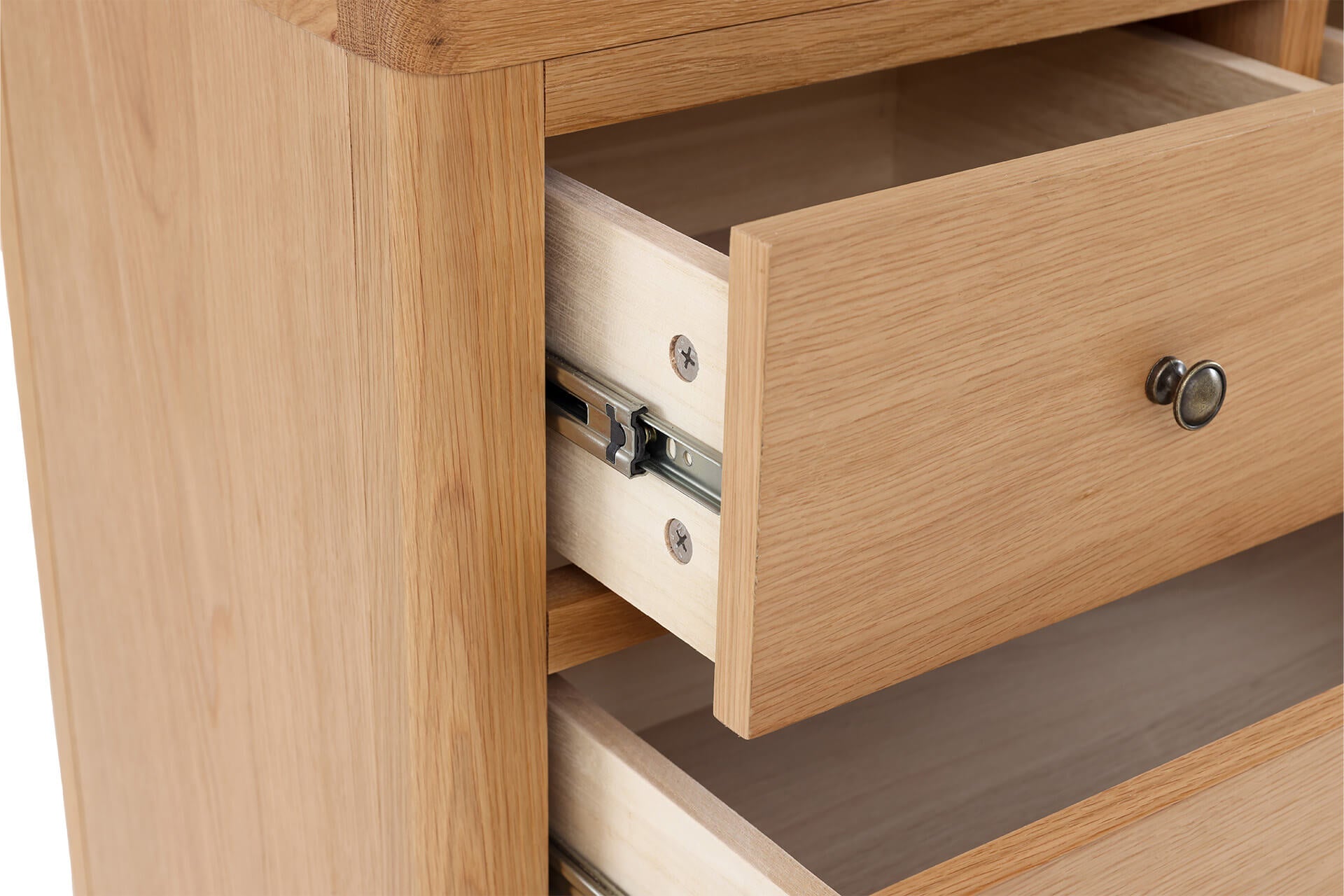 Renata Tall Chest-5 drawer - Oak-Renaissance Design Studio
