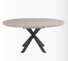 Rhine oval -round extending dining table 120-160cm