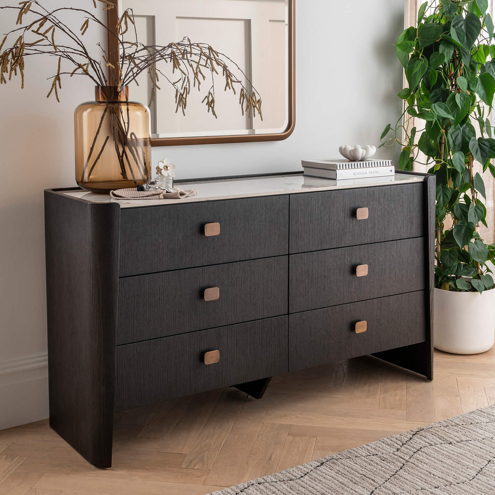 Rhona 6 Drawer Chest Ebony