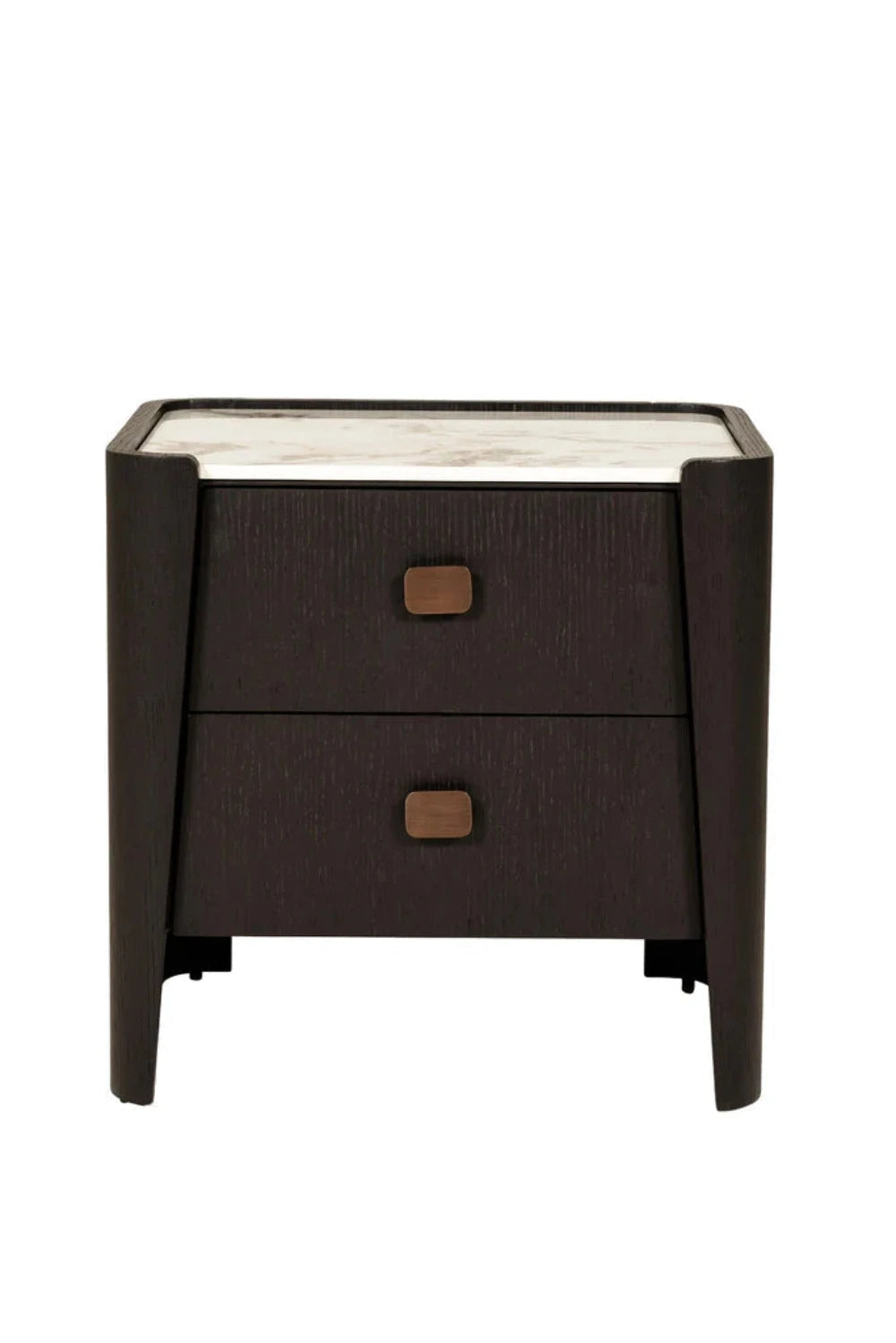 Rhona Designer Bedside Locker With Marble Top-Renaissance Design Studio