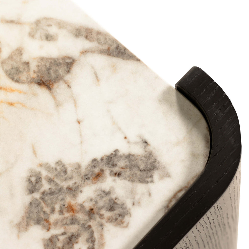 Rhona Designer Bedside locker with marble top