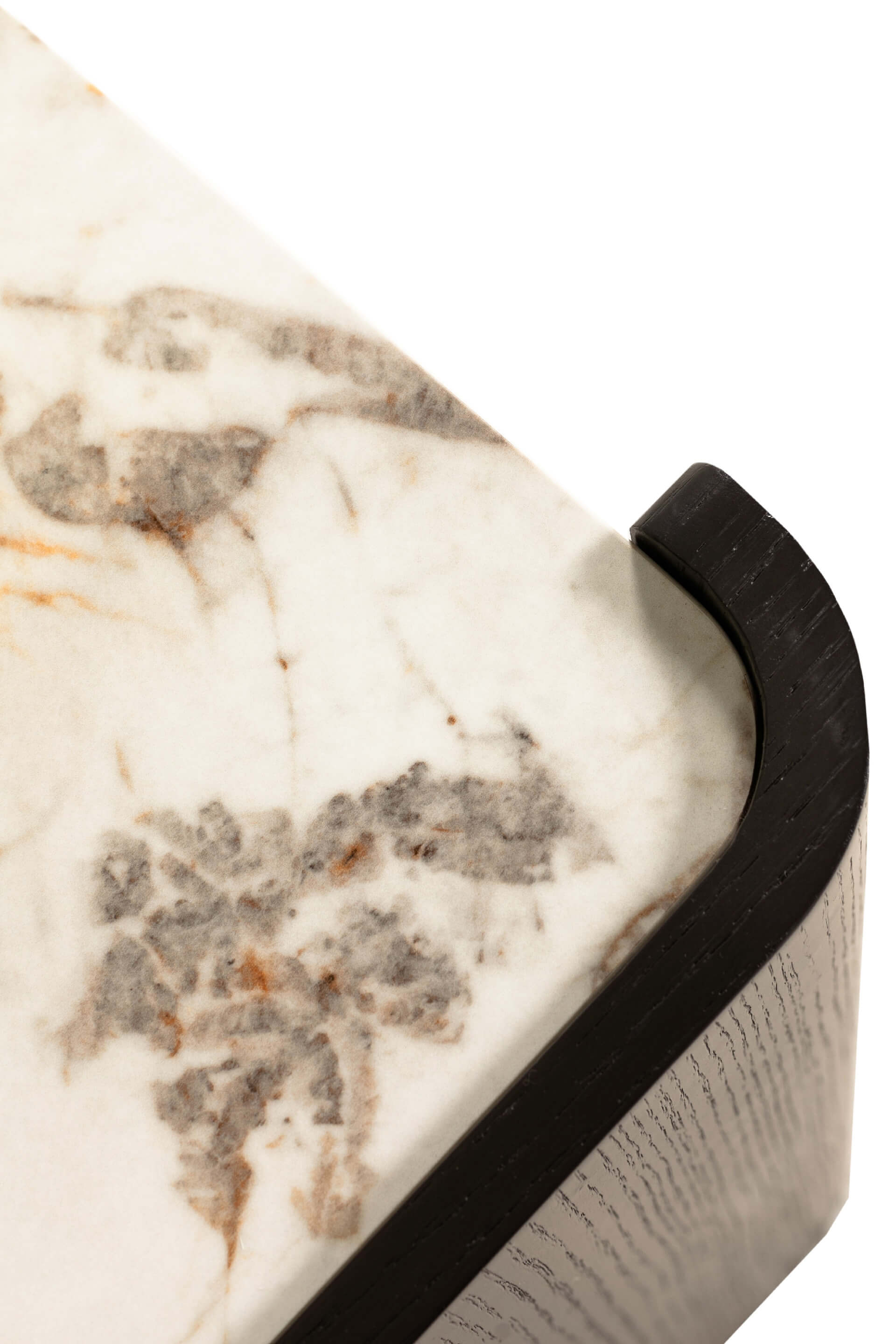 Rhona Designer Bedside Locker With Marble Top-Renaissance Design Studio