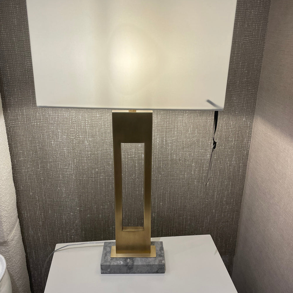 Riana Table Lamp brass with marble style base